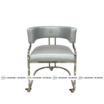 Translation missing: en.Milan Gray Customer Chair Wheels / No Wheels