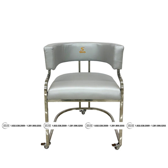Translation missing: en.Milan Gray Customer Chair Wheels / No Wheels