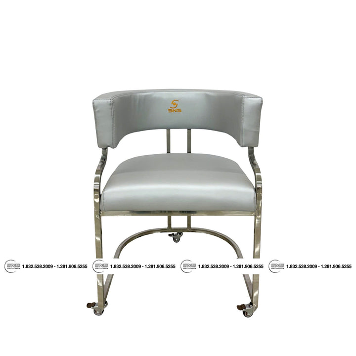 Translation missing: en.Milan Gray Customer Chair Wheels / No Wheels