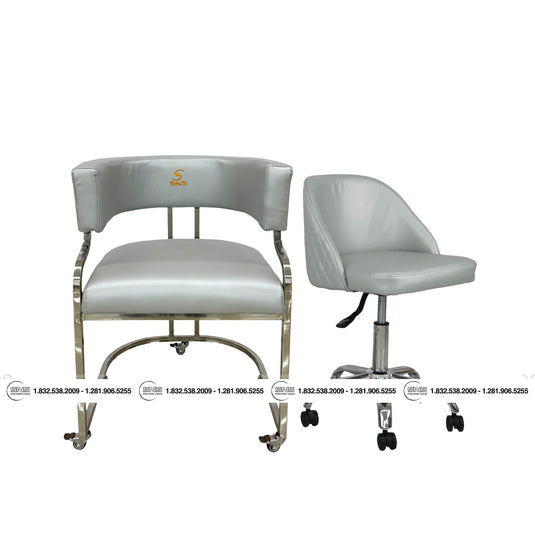 Translation missing: en.Combo Milan Customer Wheels / No Wheels | Erika Technician Chair | Gray