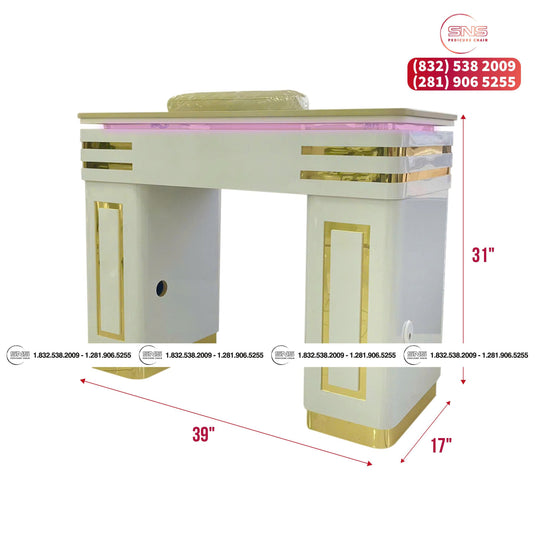 Translation missing: en.London Single Table - White/Gold