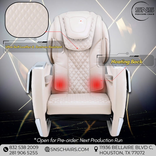 Translation missing: en.Pioneer III  Beige / Gold Pedicure Chair
